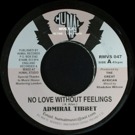 Admiral Tibbet - No Love Without Feelings / Smiling Face Ridim Featuring Broadfinger & G. Wilson side A
