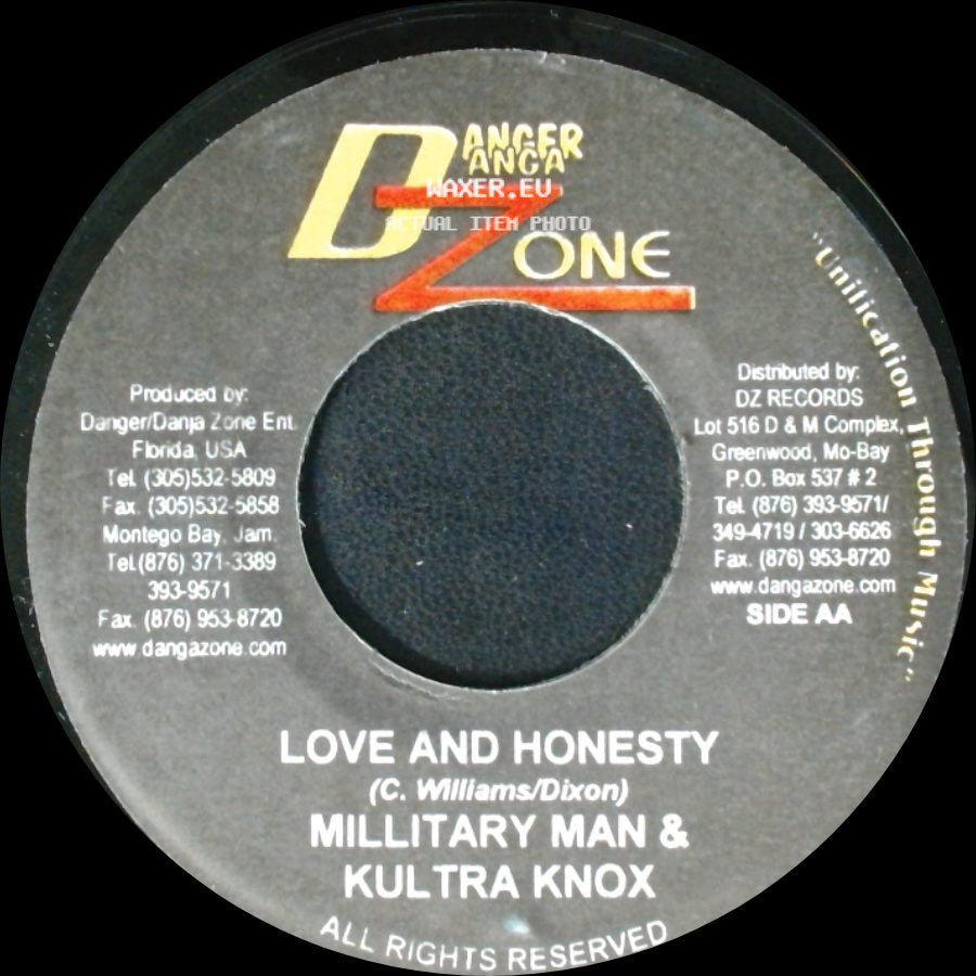 Sizzla / Millitary Man & Kultra Knox - My Love / Love And Honesty side B