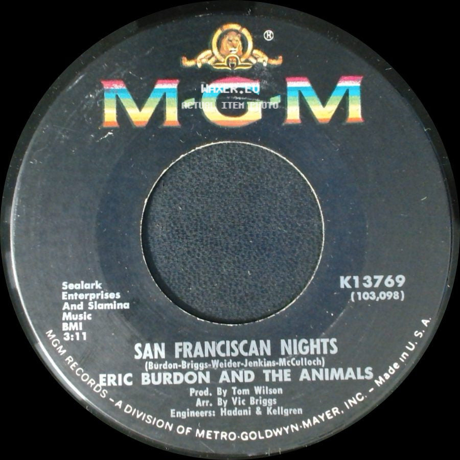 Eric Burdon And The Animals - San Franciscan Nights / Good Times side A
