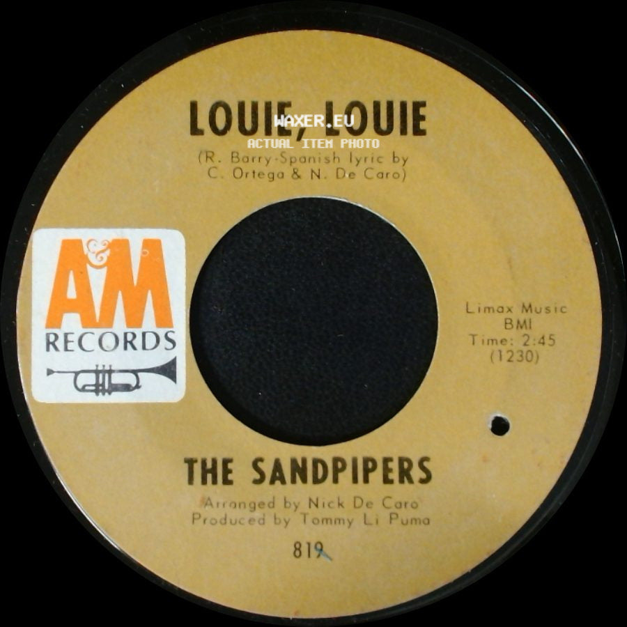 The Sandpipers - Louie, Louie / Things We Said Today side A