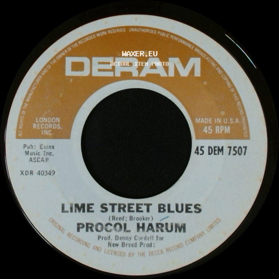 Procol Harum - Lime Street Blues / A Whiter Shade Of Pale side A
