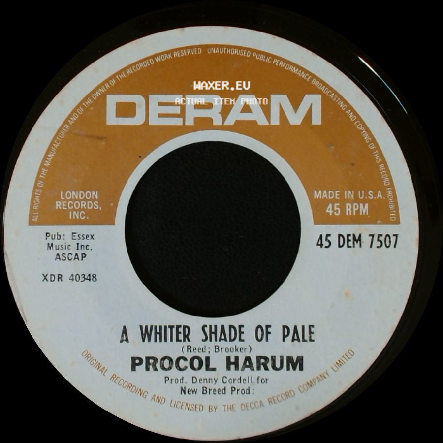 Procol Harum - Lime Street Blues / A Whiter Shade Of Pale side B