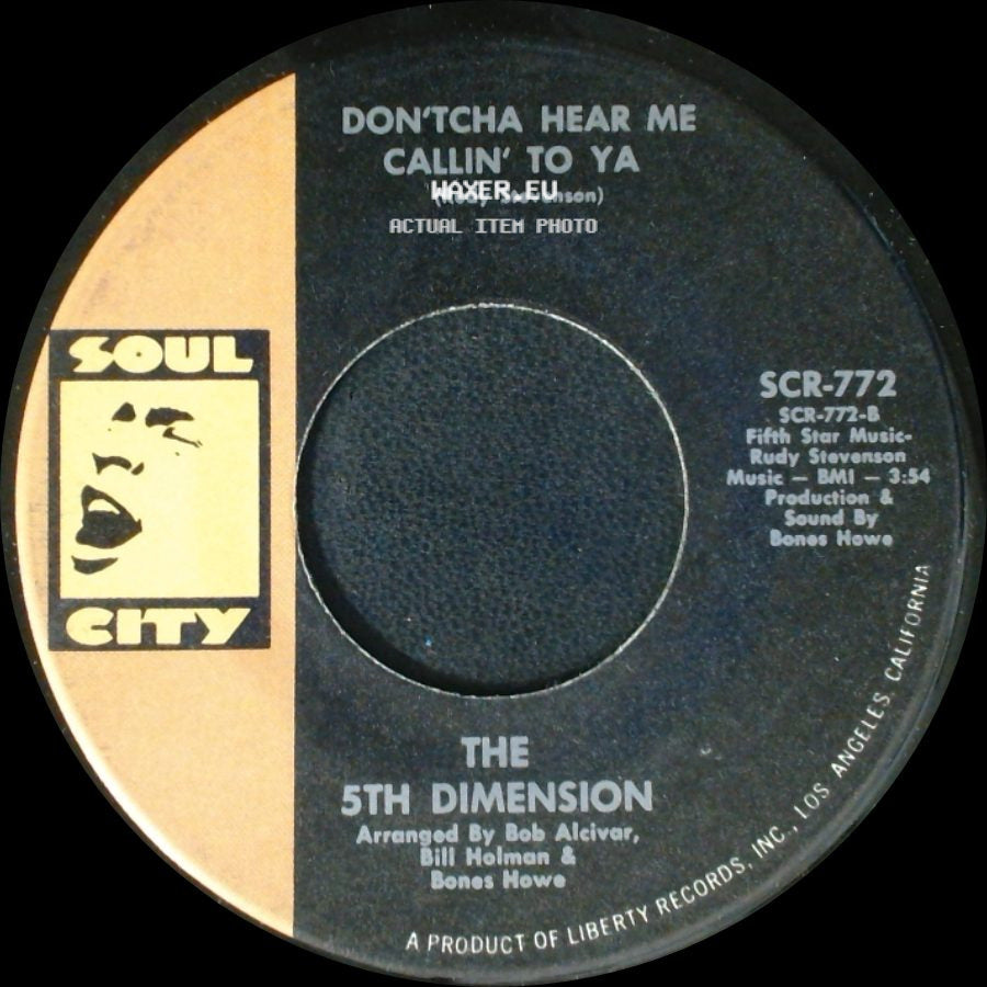 The 5Th Dimension - Medley Aquarius Let The Sunshine In The Flesh Failures / Don'tcha Hear Me Callin' To Ya side B