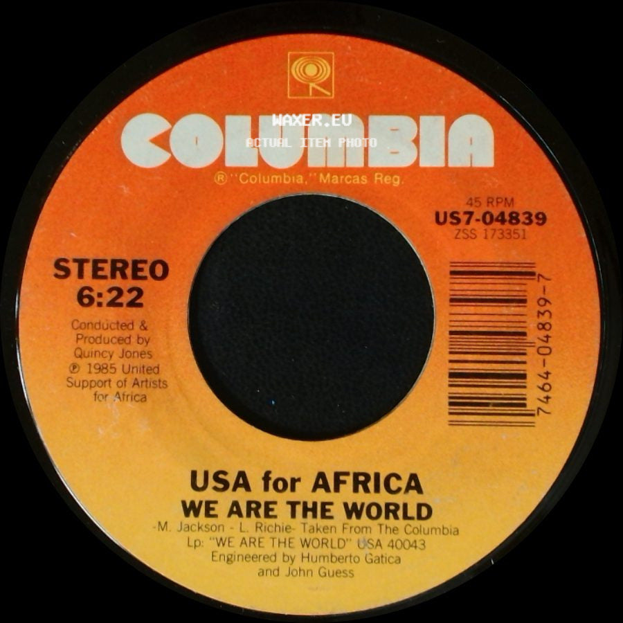 Quincy Jones / Usa For Africa - Grace / We Are The World side B