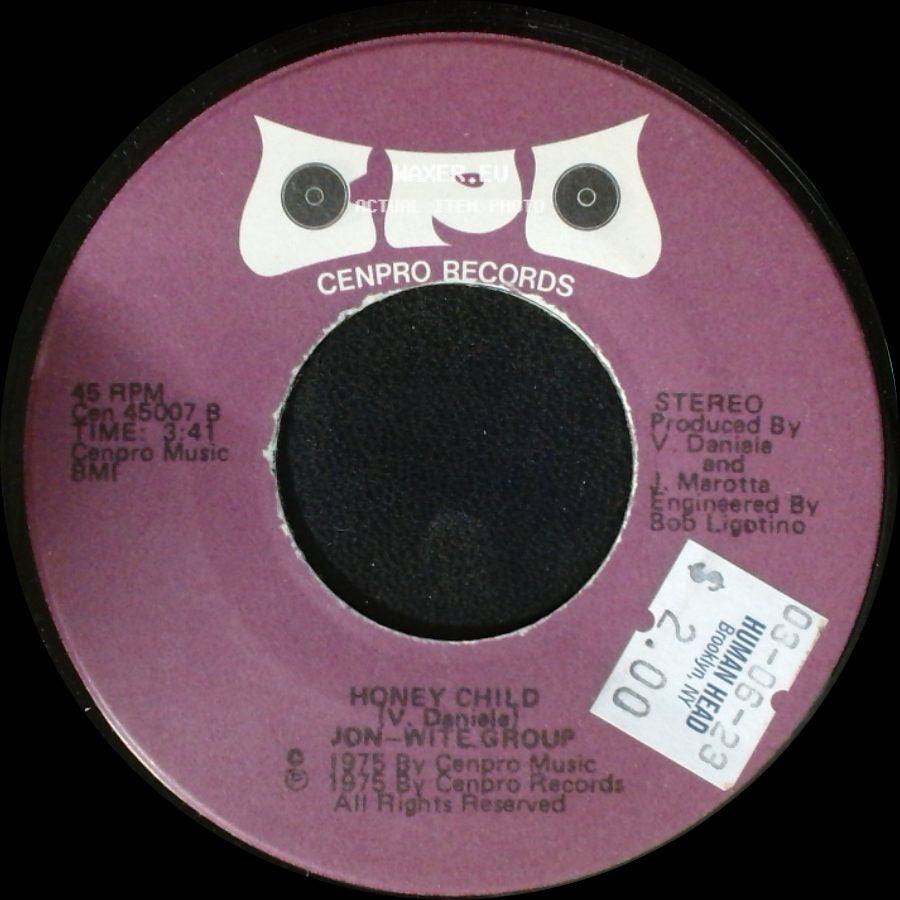 Jon-Wife Group / Jon-Wite Group - Honey Child / Theme From 'a Summer Place' side A