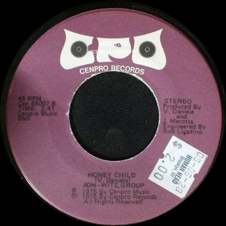 Jon-Wife Group / Jon-Wite Group - Honey Child / Theme From 'a Summer Place' side A