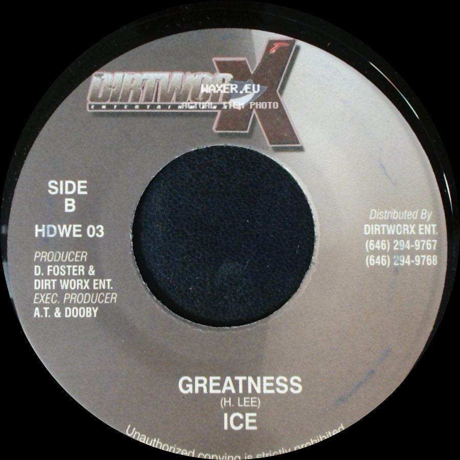 Sizzla / Ice - Love For You / Greatness side B