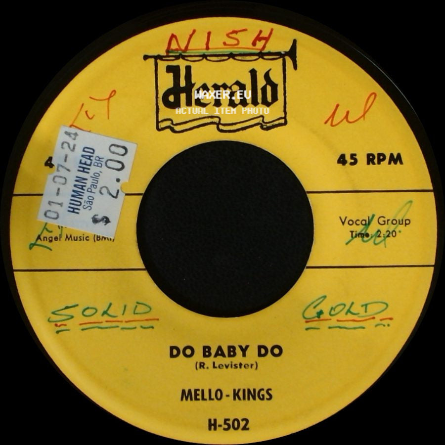 Mello-Kings - Do Baby Do / Tonite, Tonite side A