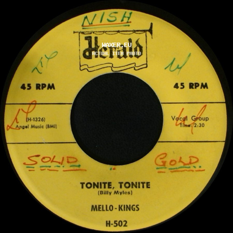 Mello-Kings - Do Baby Do / Tonite, Tonite side B
