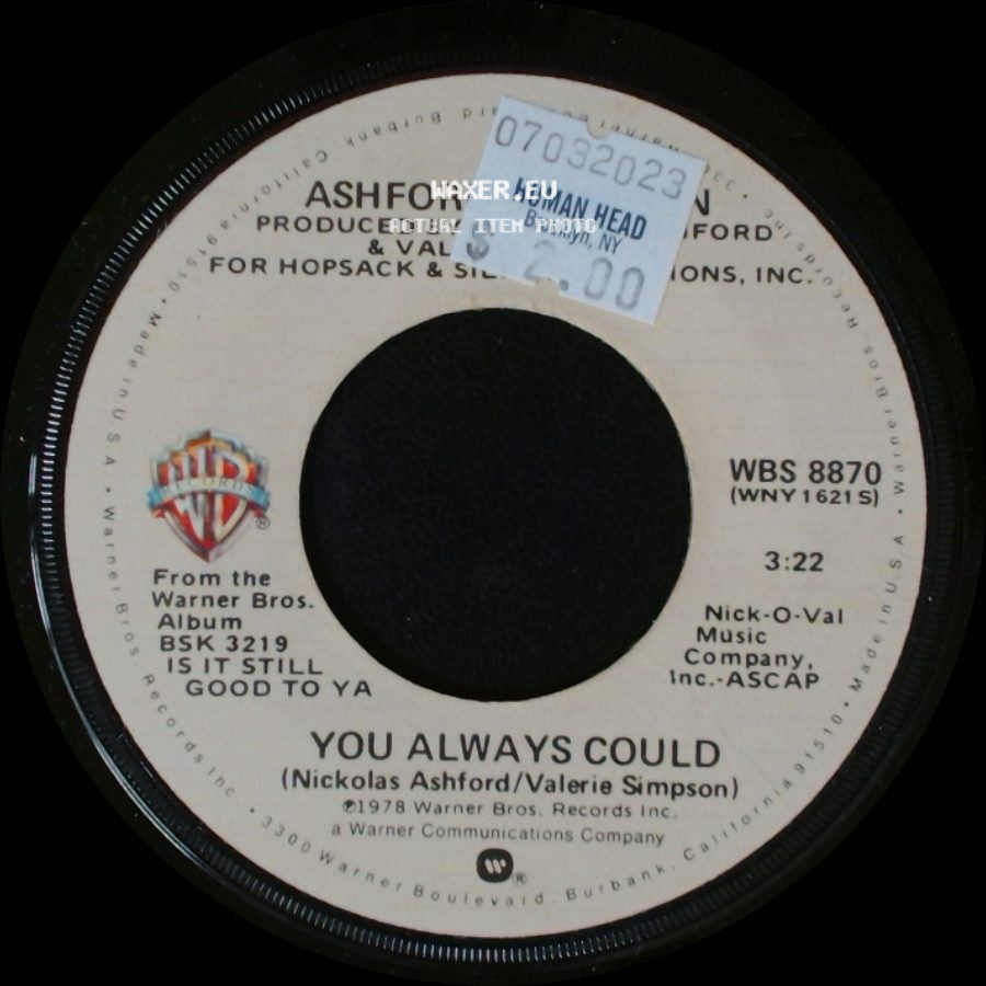 Ashford & Simpson - Found A Cure / You Always Could side B
