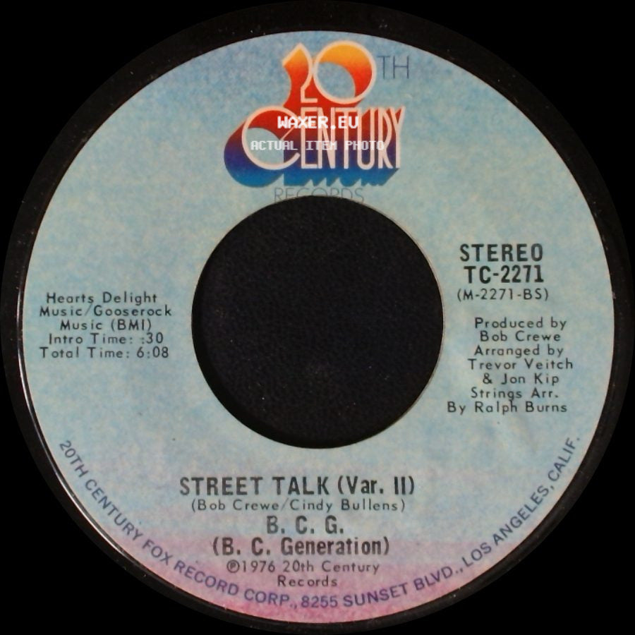 B. C. G. / B. C. G. (B. C. Generation) - Street Talk (Var. Ii) / Street Talk side A