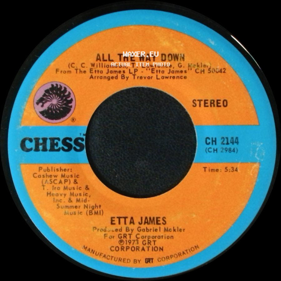 Etta James - Lay Back Daddy / All The Way Down side B