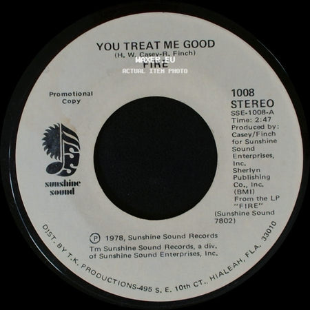 Fire - You Treat Me Good / You Treat Me Good side B