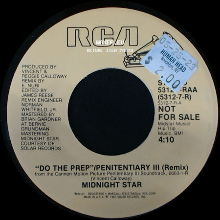 Midnight Star - Do The Prep"/Penitentiary Iii (Remix) / "Do The Prep"/Penitentiary Iii (Remix) side A