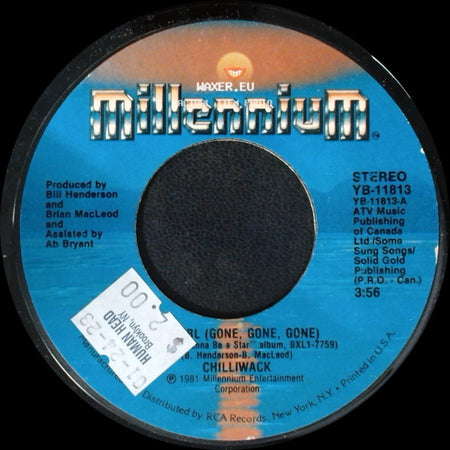 Chilliwack - Sign Here / My Girl (Gone, Gone, Gone) side B