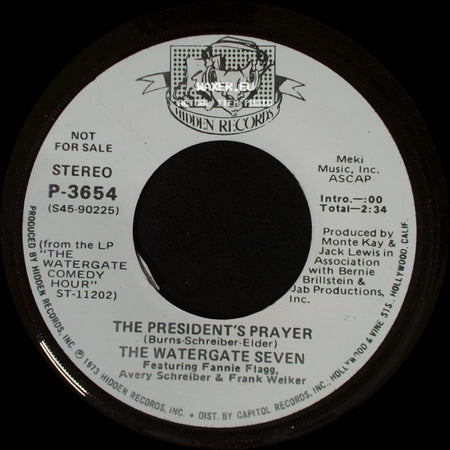 The Watergate Seven Featuring Frank Welker / The Watergate Seven Featuring Fannie Flagg, Avery Schreiber & Frank Welker - The Investigation / The President's Prayer side B