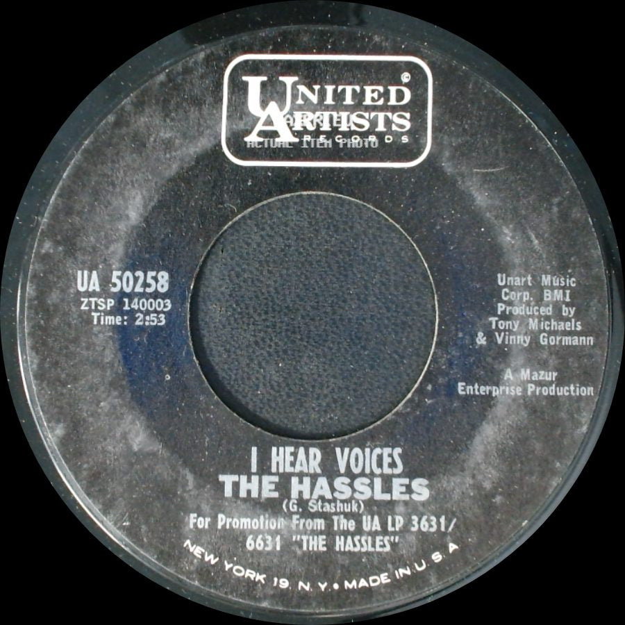 The Hassles - Every Step I Take (Every Move I Make) / I Hear Voices side B