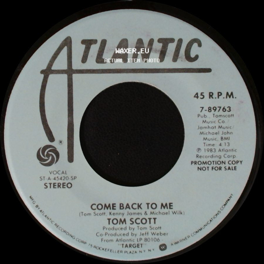 Tom Scott - Come Back To Me / Come Back To Me side A