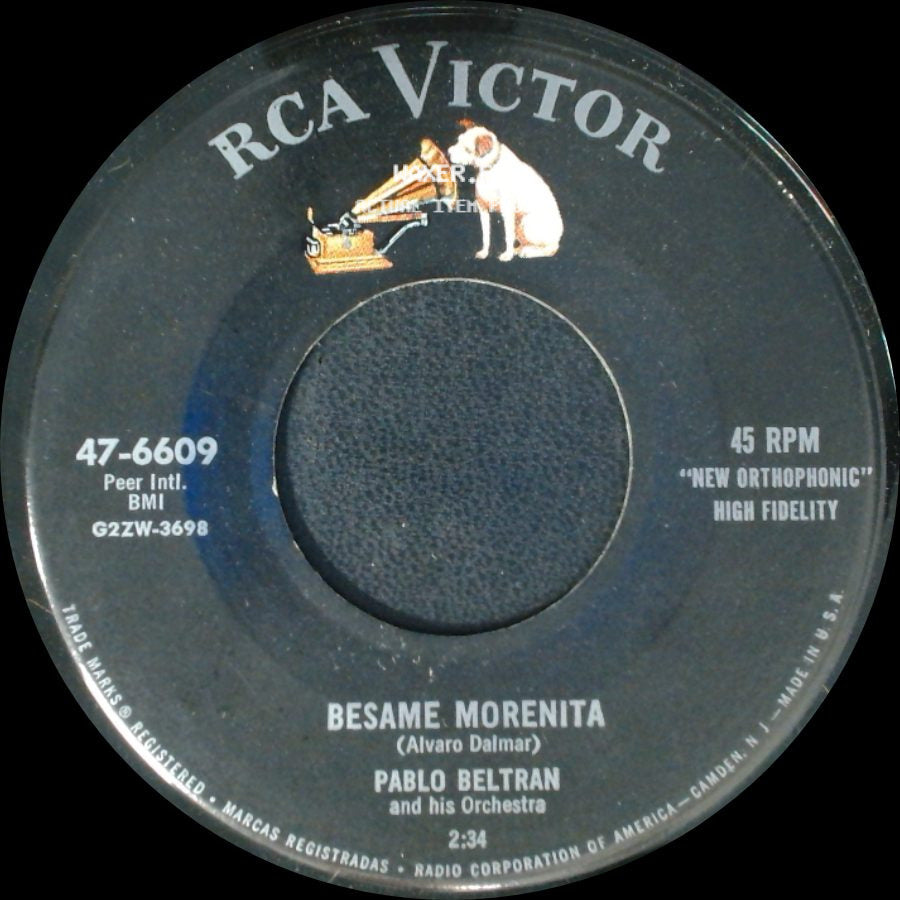 Pablo Beltran And His Orchestra - Bella Mora / Besame Morenita side B
