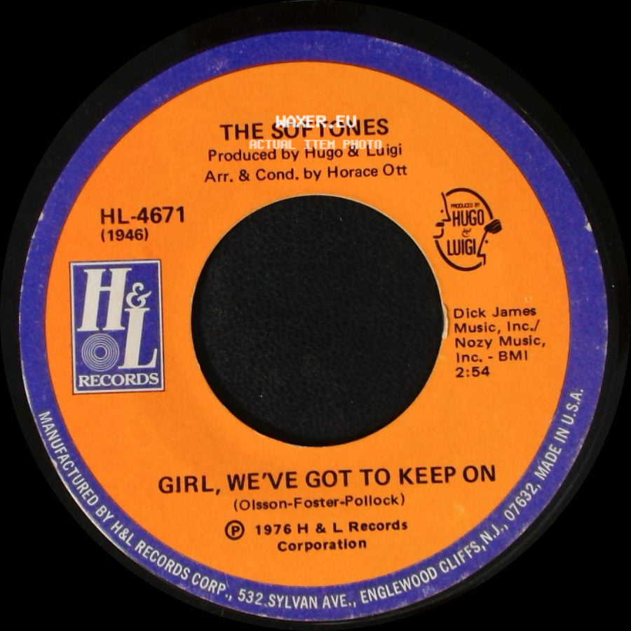 The Softones - Love Child / Girl, We've Got To Keep On side B