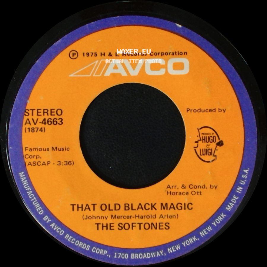 The Softones - That Old Black Magic / Why, Why, Baby side A