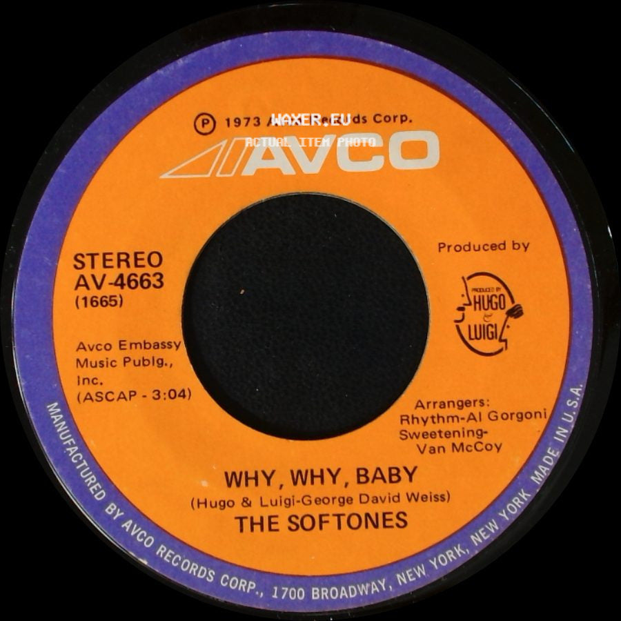 The Softones - That Old Black Magic / Why, Why, Baby side B