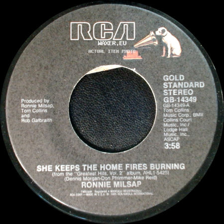 Ronnie Milsap - She Keeps The Home Fires Burning / Lost In The Fifties Tonight (In The Still Of The Night) side A