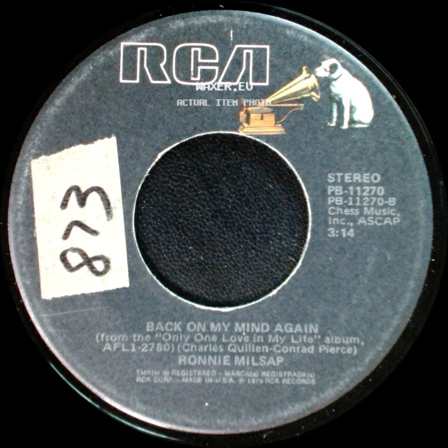 Ronnie Milsap - Only One Love In My Life / Back On My Mind Again side B