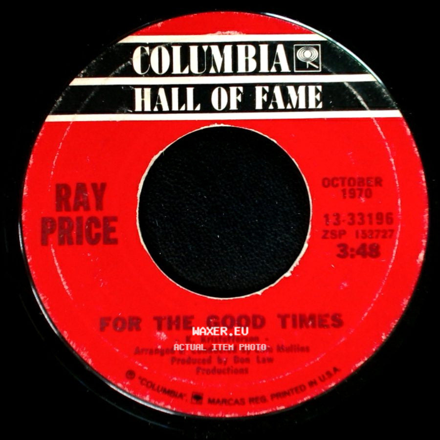 Ray Price - For The Good Times / I Won't Mention It Again side A