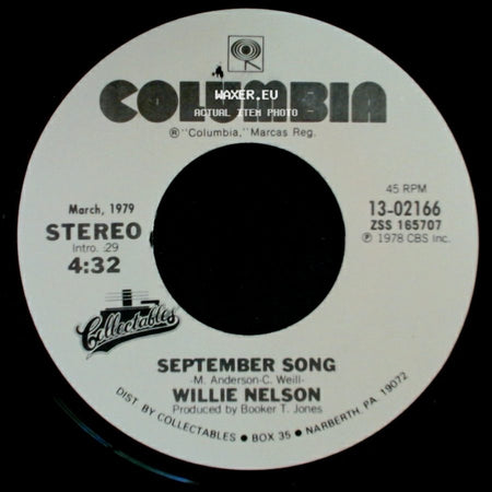 Willie Nelson - On The Road Again / September Song side B