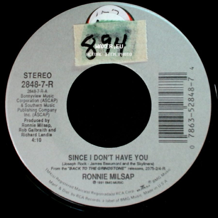 Ronnie Milsap - I Ain't Gonna Cry No More / Since I Don't Have You side B