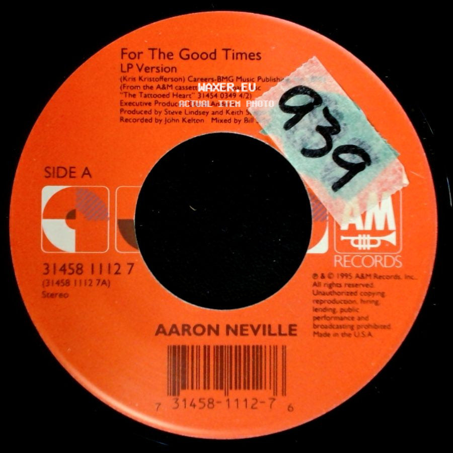 Aaron Neville - For The Good Times / Crying In The Chapel side A