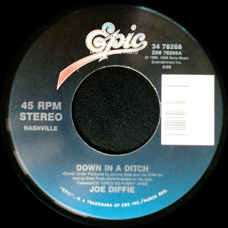 Joe Diffie - Third Rock From The Sun - Extended Dance Mix / Down In A Ditch side B