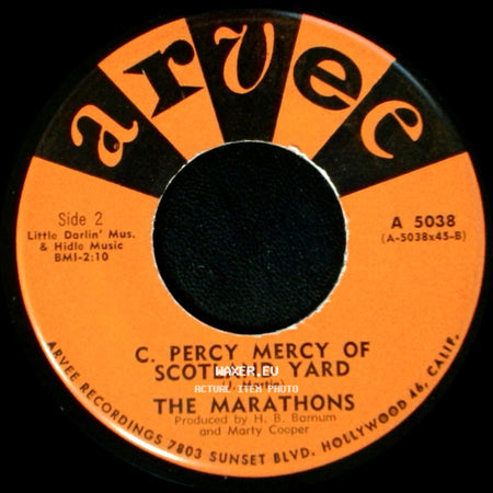 The Marathons - Tight Sweater / C. Percy Mercy Of Scotland Yard side B