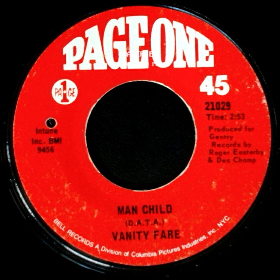 Vanity Fare - Hitchin' A Ride / Man Child side B