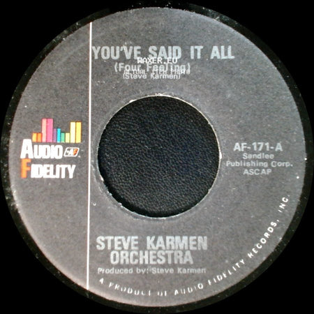 Steve Karmen Orchestra - You've Said It All (Tuba Version) / You've Said It All side B