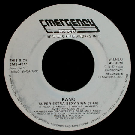 Kano - Now Baby Now / Super Extra Sexy Sign side B
