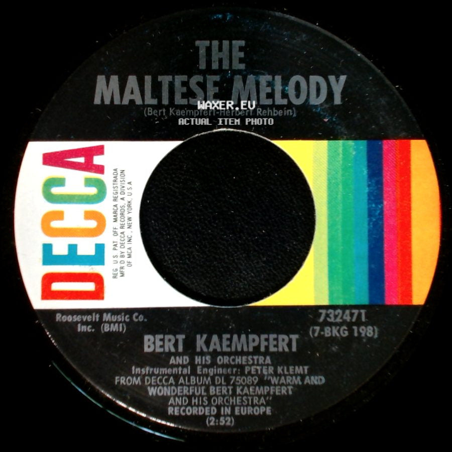 Bert Kaempfert And His Orchestra - The Maltese Melody / One Lonely Night side A
