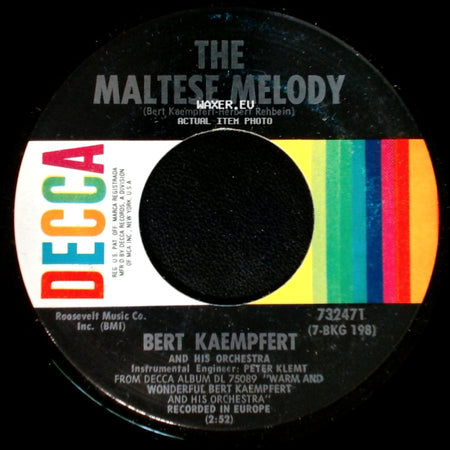 Bert Kaempfert And His Orchestra - The Maltese Melody / One Lonely Night side A