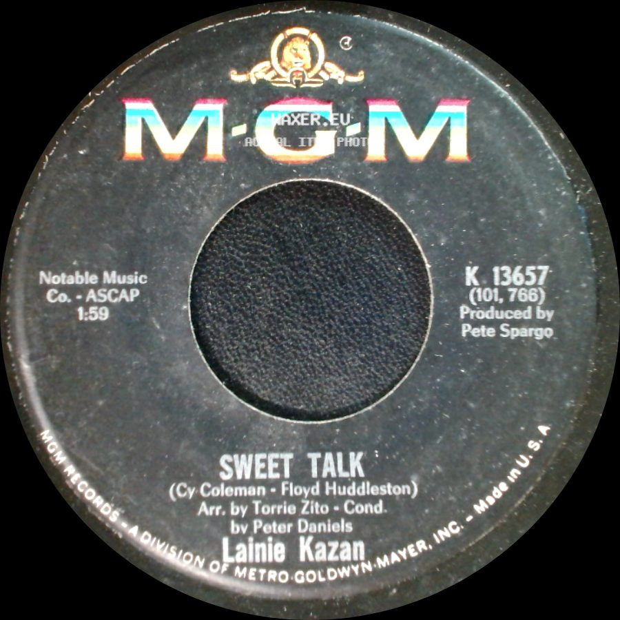 Lainie Kazan - Sweet Talk / Kiss Tomorrow Goodbye side A