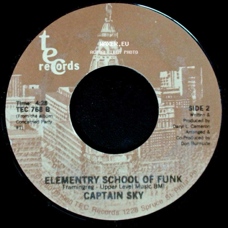 Captain Sky - Sir Jam A Lot / Elementry School Of Funk side B
