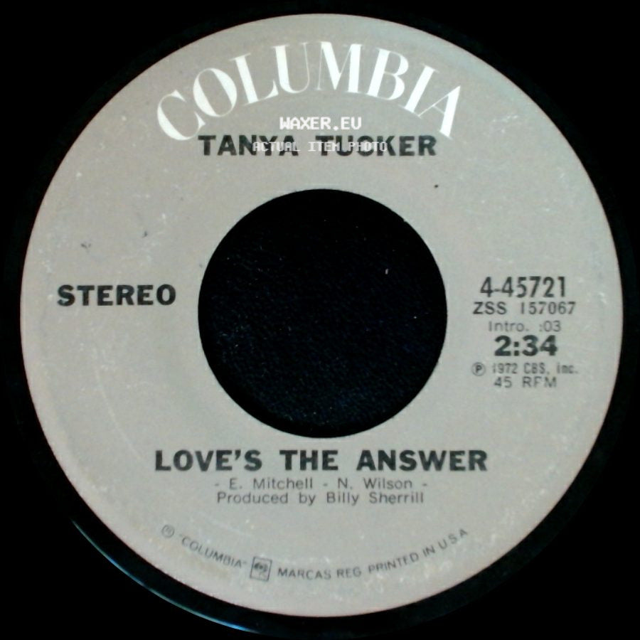 Tanya Tucker - The Jamestown Ferry / Love's The Answer side B