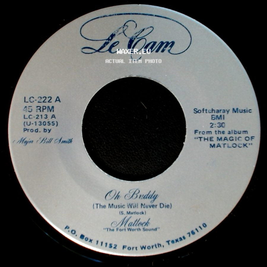 Mattock / Mallock - Oh Buddy (The Music Will Never Die) / If You Really Want Me To I'll Go side A