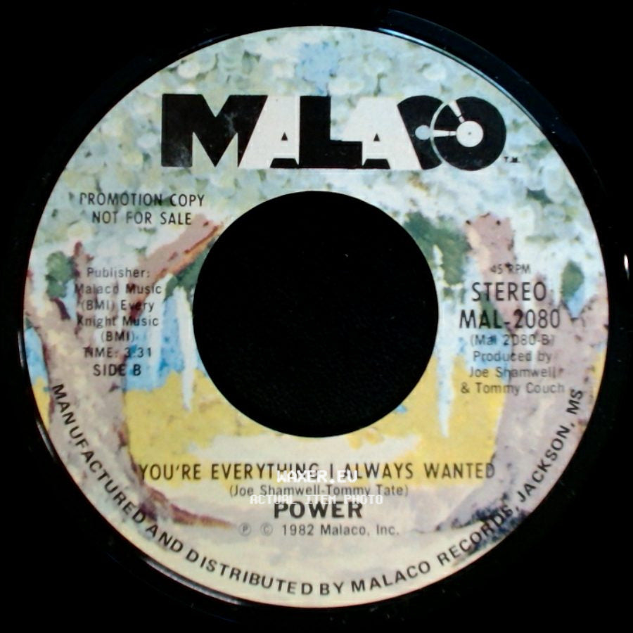 Power - Groovin' / You're Everything I Always Wanted side B