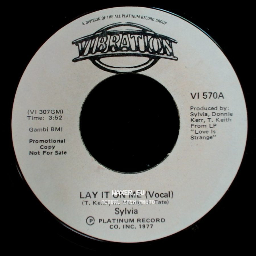 Sylvia - Lay It On Me (Vocal) / Lay It On Me (Vocal) side A