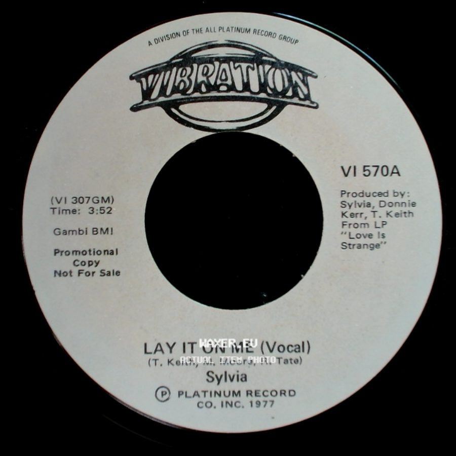 Sylvia - Lay It On Me (Vocal) / Lay It On Me (Vocal) side B