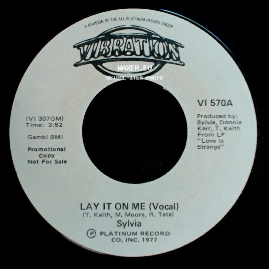 Sylvia - Lay It On Me (Vocal) / Lay It On Me (Vocal) side B
