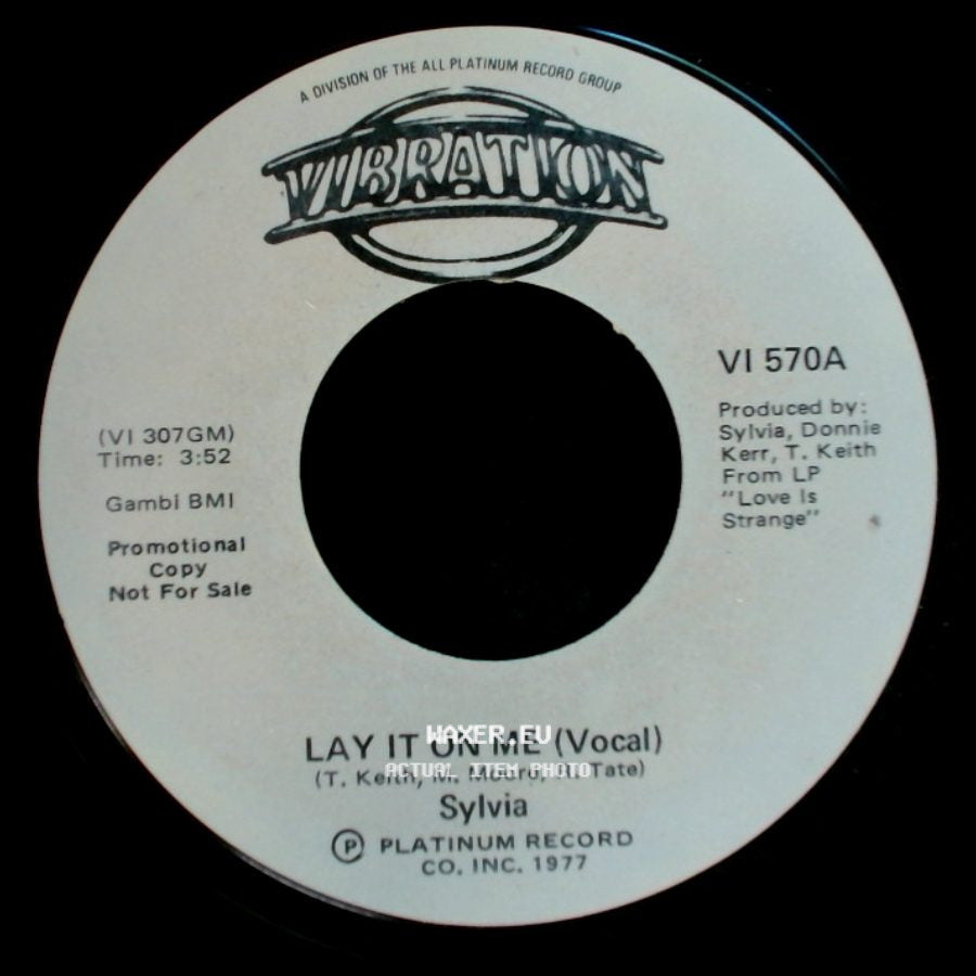 Sylvia - Lay It On Me (Vocal) / Lay It On Me (Vocal) side B