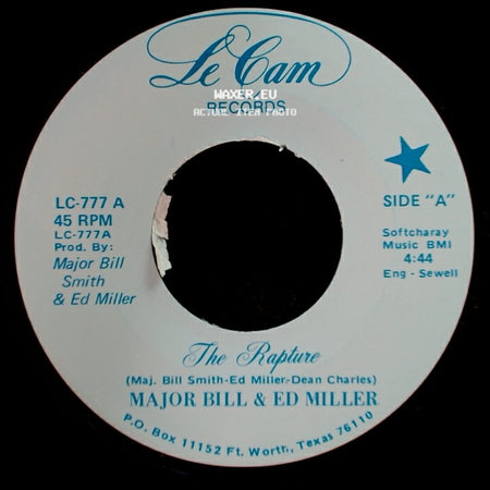 Major Bill & Ed Miller - The Rapture / (Theme From) The Rapture side A