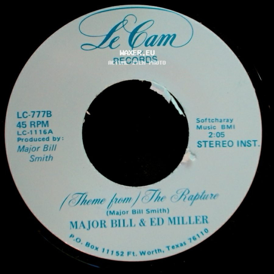 Major Bill & Ed Miller - The Rapture / (Theme From) The Rapture side B